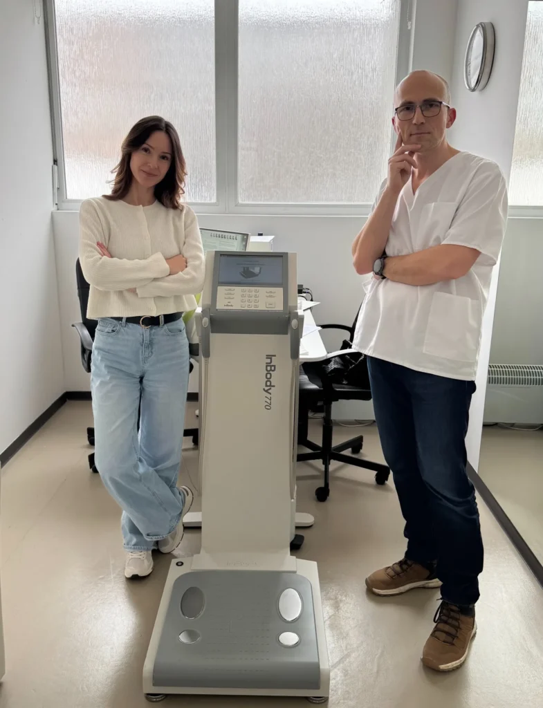 MUDr. Miloš Malejčík a Mgr. Daniela Nestorová pri profesionálnej diagnostike InBody 770 pre Medicine 3.0